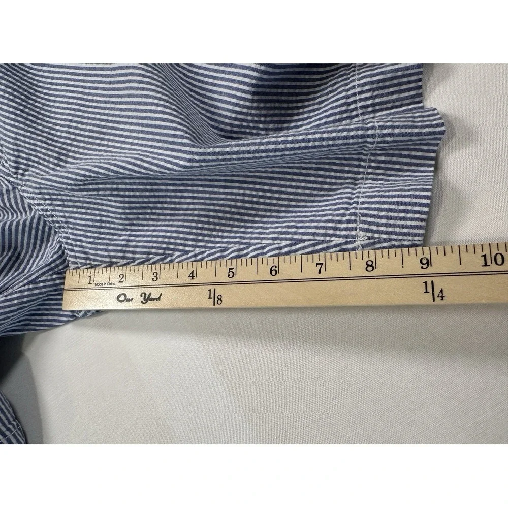 Polo Ralph Lauren Men's Shorts Sz‎ 35 Stretch Straight Fit Seersucker Blue/White